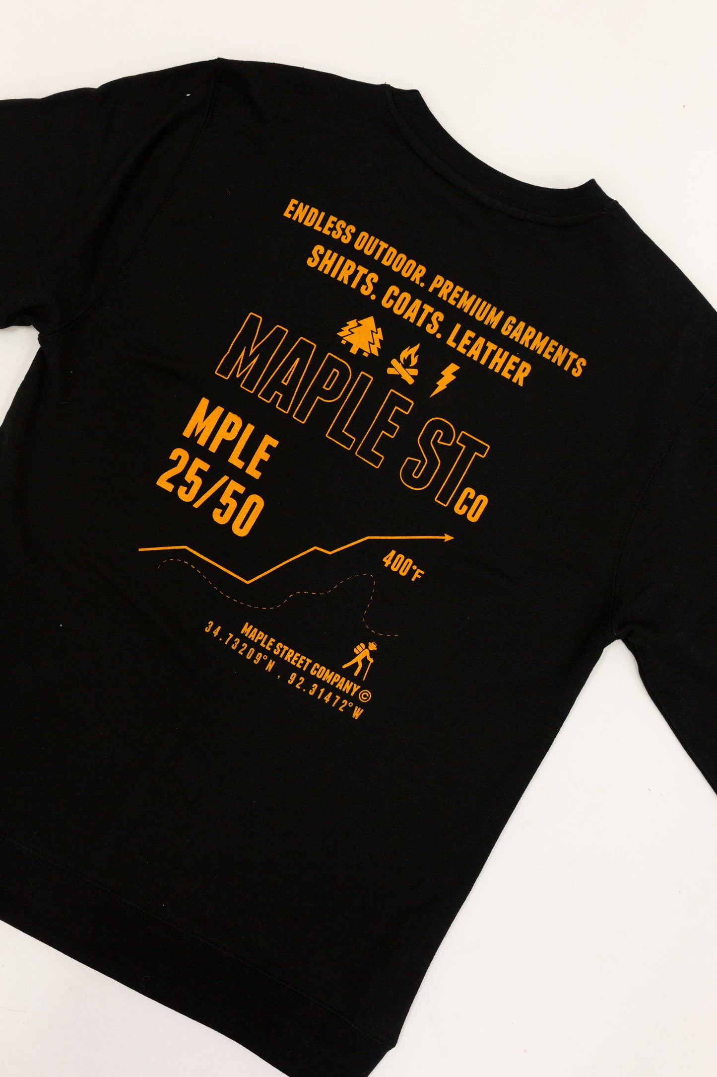 Maple St Crewneck (Black)