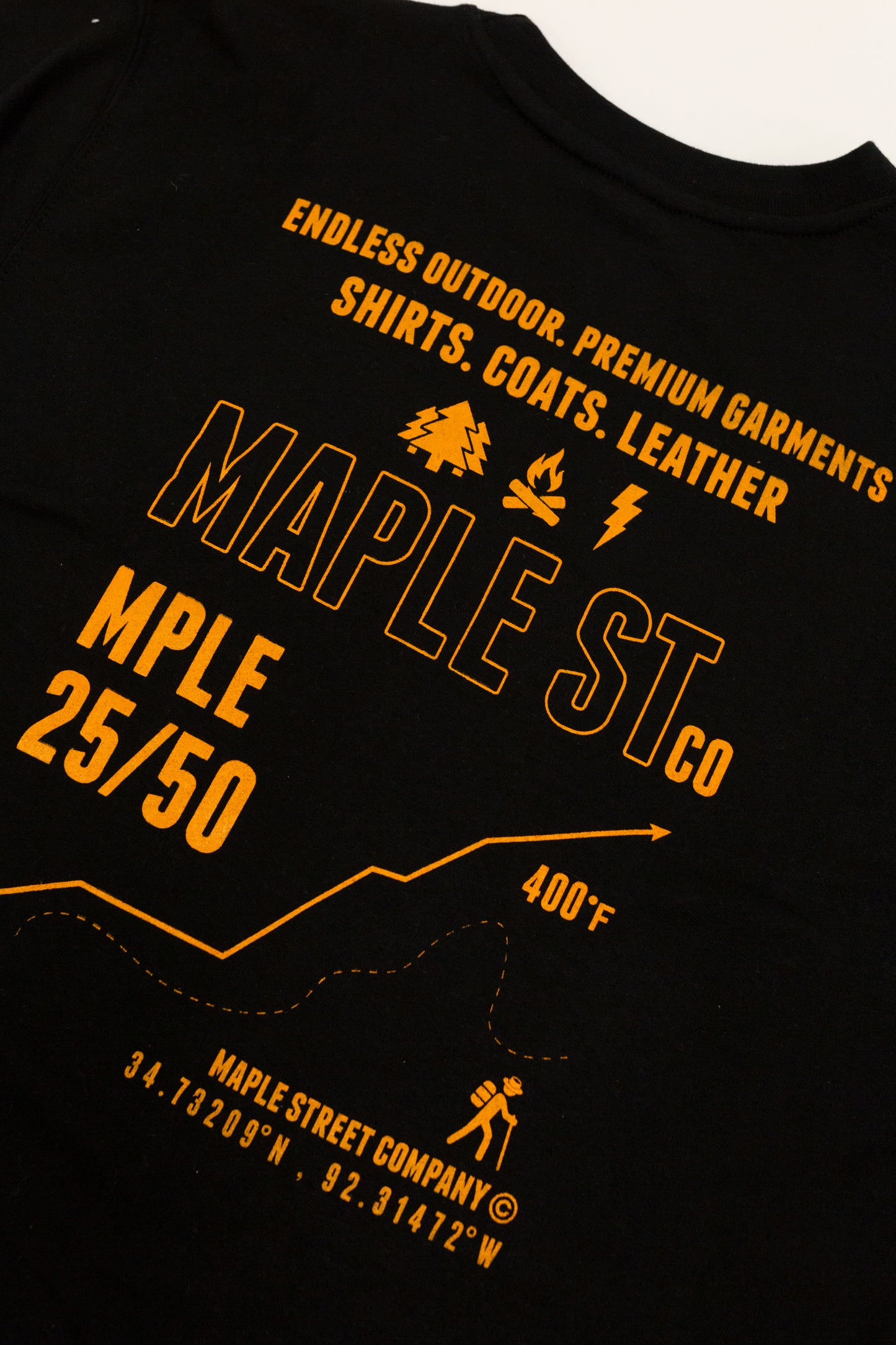 Maple St Crewneck (Black)