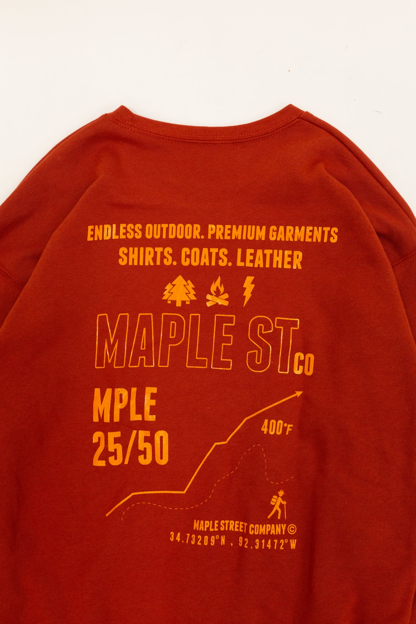 Maple St Crewneck (Brick)