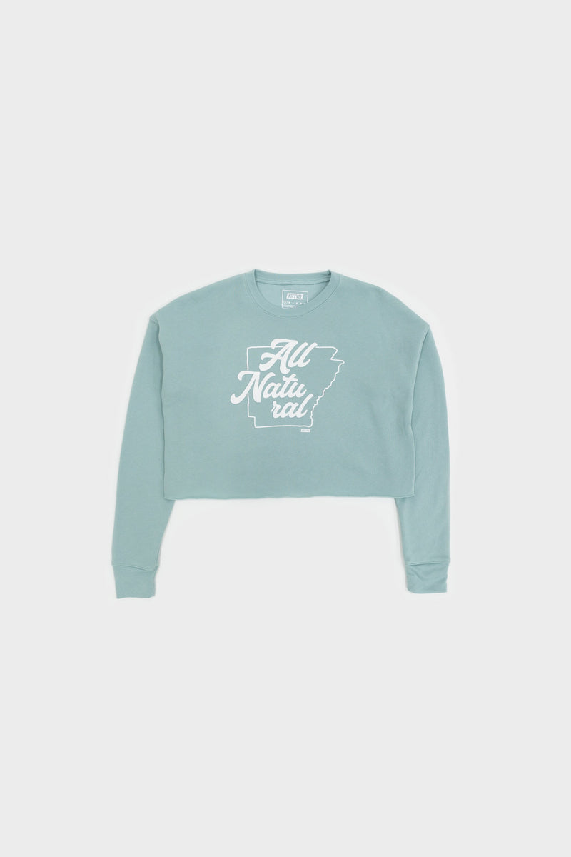 All Natural Cropped Sweatshirt (Sea Foam)