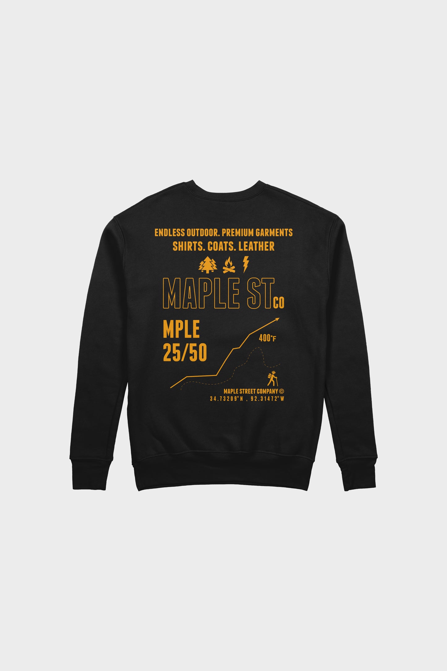 Maple St Crewneck (Black)