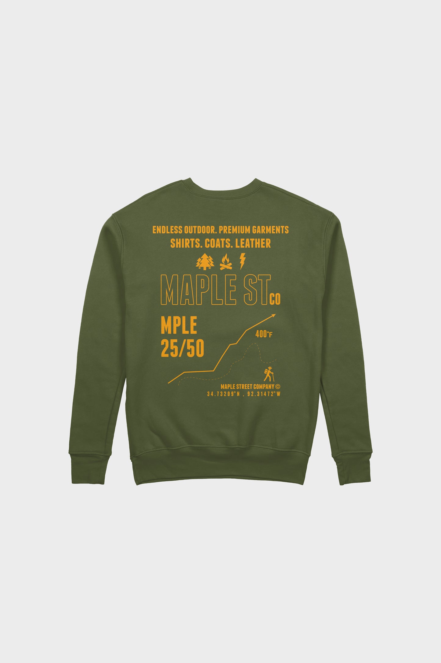 Maple St Crewneck (Olive)