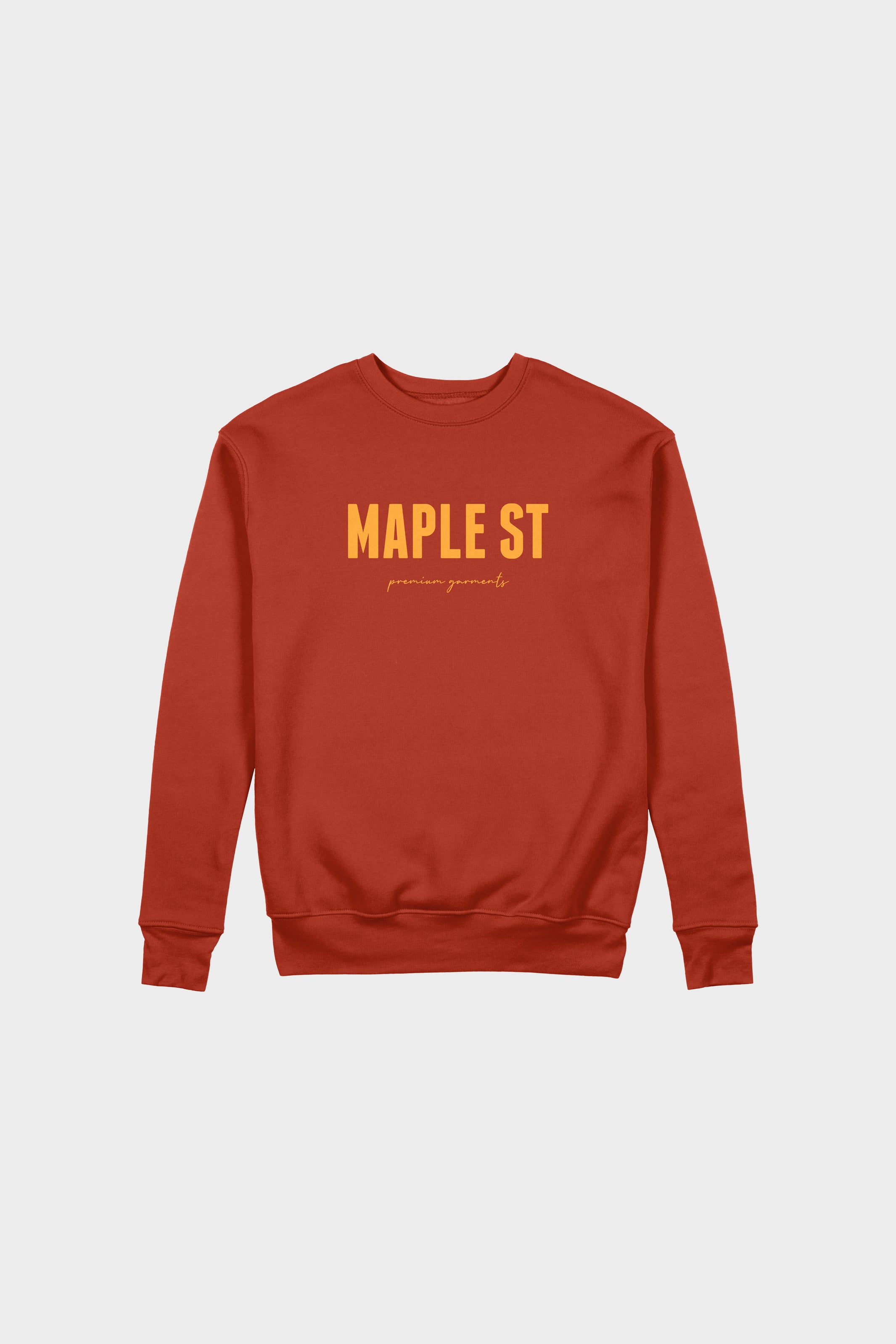 Maple St Crewneck (Brick) – Maple Street Co